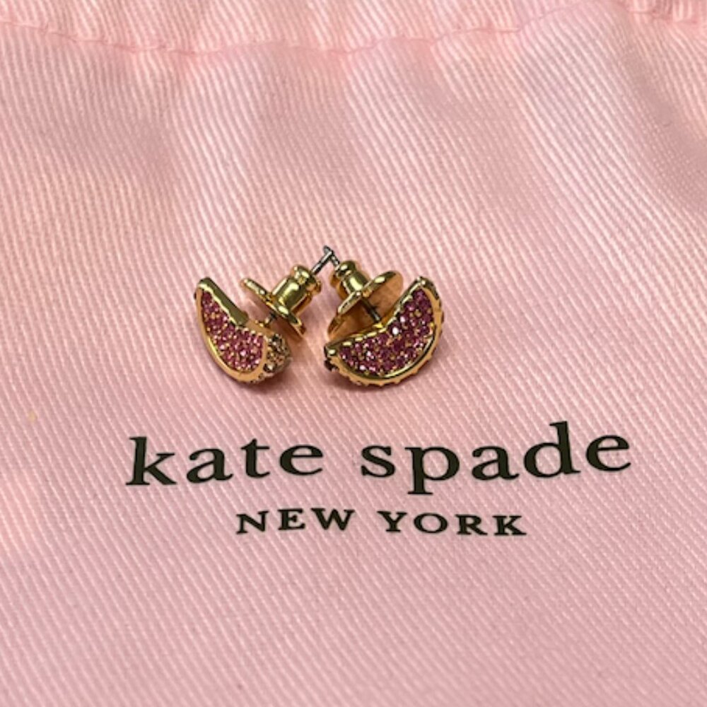 Pink and Gold Kate Spade grapefruit earrings